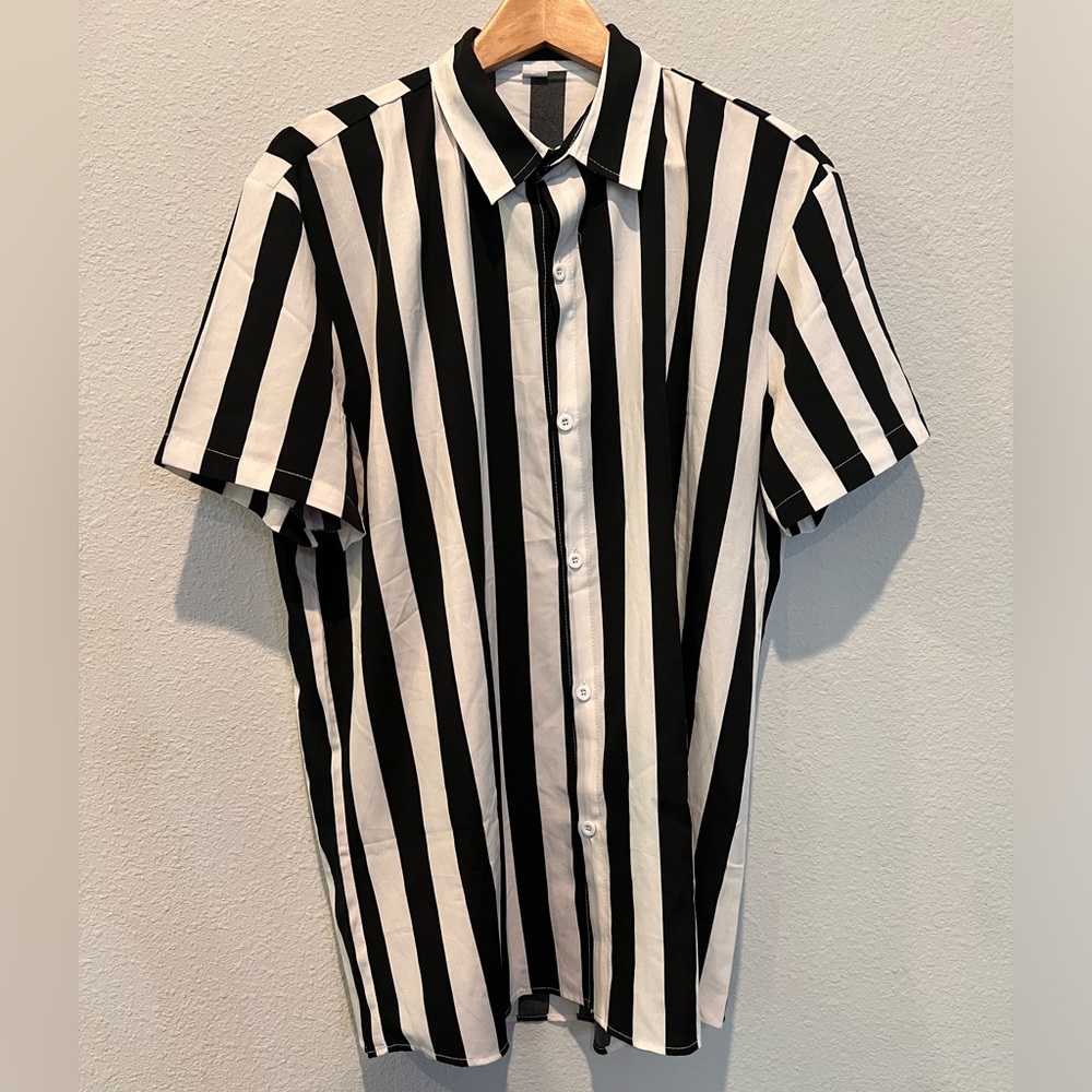 Striped silk, like Beach shirt, button-down short sleeve